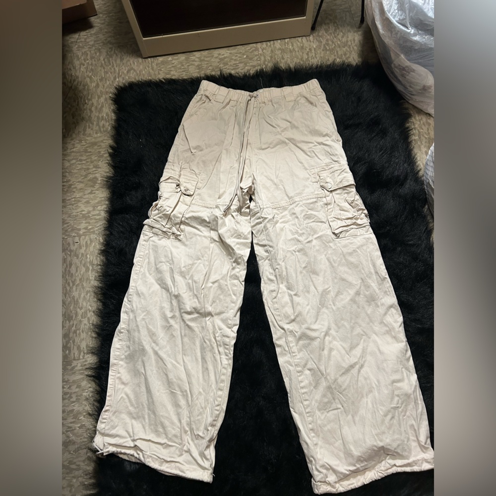 Cream Cargo Pants